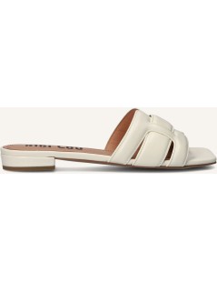 Bibi Lou Ciabatta Tacco Basso Fascia H Intreccio Bianco