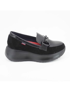 Callaghan Grace Mocassino Platform Morsetto Camoscio Nero