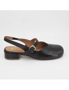 Koko.lab Slingback Tacco Mary Jane Nappa Nero