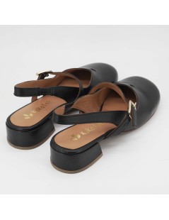 Koko.lab Slingback Tacco Mary Jane Nappa Nero