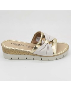 Grunland Ciabatta Media Monofascia Nappa Spilla Platino