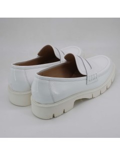 Luca Grossi Mocassino College Fondo Carro Naplak Bianco