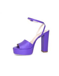 Emanuela Passeri Sandalo Plateau Braccialetto Viola