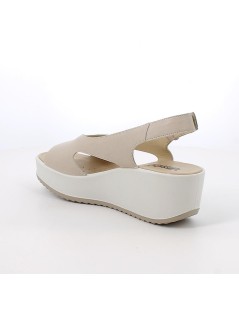 IGI &Co Sandalo Zeppa Chanel Scollo V Panna