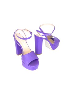 Emanuela Passeri Sandalo Plateau Braccialetto Viola
