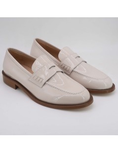 Luca Grossi Mocassino College Slim Fondo Cuoio Naplak Cipria