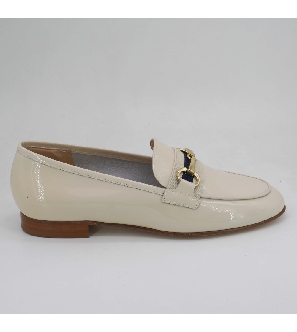 Luca Grossi Mocassino College Slim Fondo Cuoio Naplak Latte