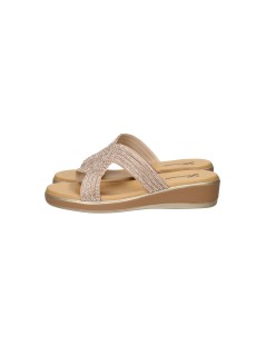 Susimoda Ciabatta Gel Fascette Strass Trasversali Rame