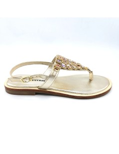Valleverde Sandalo Infradito Capri Strass Oro