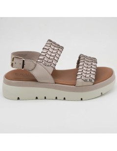 Sekada Sandalo Zeppa Ethnic 2 Fasce Tutto Nappa Fascia Cipria