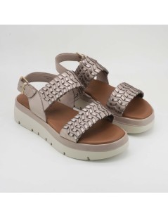 Sekada Sandalo Zeppa Ethnic 2 Fasce Tutto Nappa Fascia Cipria