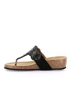 Grunland Ciabatta Bio Infradito Velcro Pietre Nero