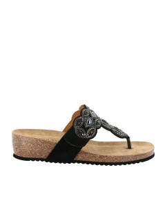 Grunland Ciabatta Bio Infradito Velcro Pietre Nero