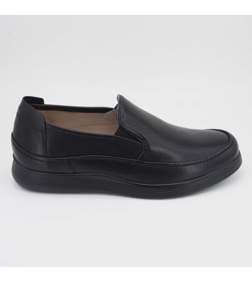 Grunland Mocassino Classic Slipon Plantare Estraibile Nappa Nero