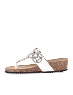 Grunland Ciabatta Bio Infradito Velcro Pietre Bianco