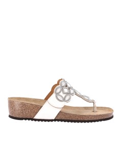 Grunland Ciabatta Bio Infradito Velcro Pietre Bianco