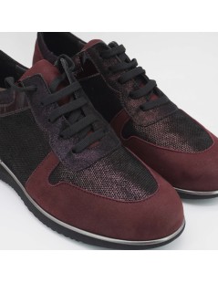 F.lli Tomasi Sneakers Comfort Plantare Nabuk Acqua Bordeaux
