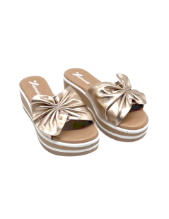 Susimoda Ciabatta Zeppa Bicolor Monofascia Rouche Rame