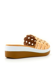 Susimoda Ciabatta Zeppa Media Traforata Intrecciata Rame