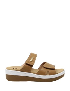 Susimoda Ciabatta Zeppa Media Doppio Velcro Cuoio