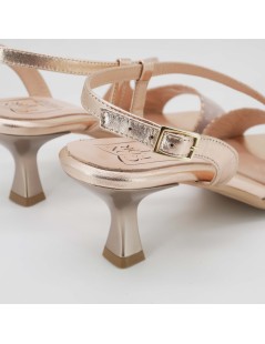 Confort Sandalo Cerimonia Classic Trasversale Laminato Glitter Rame