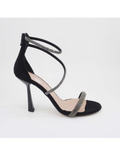 Andrea Pinto Sandali Braccialetto Caviglia Trasversale Strass Nero