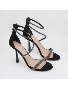 Andrea Pinto Sandali Braccialetto Caviglia Trasversale Strass Nero