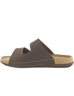 Grunland Ciabatta Soft 2 Velcri Liscio Testa di Moro