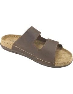 Grunland Ciabatta Soft 2 Velcri Liscio Testa di Moro