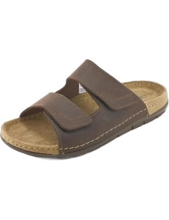 Grunland Ciabatta Soft 2 Velcri Liscio Testa di Moro