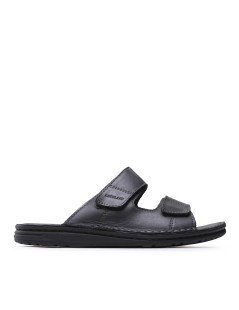 Grunland Ciabatta Cucita 2 Velcro Nero