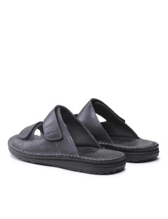 Grunland Ciabatta Cucita 2 Velcro Nero