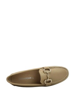 Valleverde Mocassino Zeppa Vaschetta Morsetto Strass Ecru