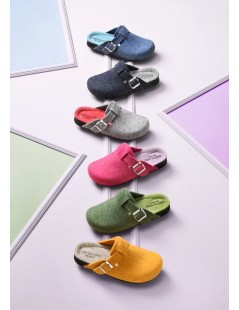 Grunland Ciabatta Bio Boston Eco Feltro Giallo Panna