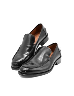 Rogal's Mocassino Liscio Vaschetta Fondo Cuoio Antiscivolo Nero