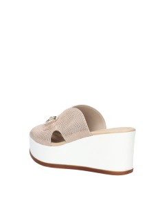 Valleverde Ciabatta Zeppa Media Fascia Morsetto Sabbia