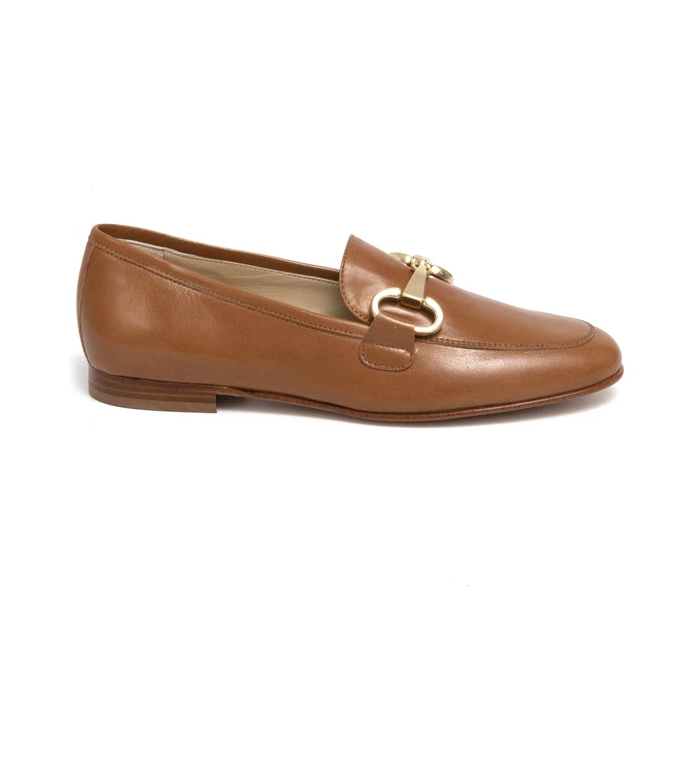 Luca Grossi Mocassino Pelle Accessorio Metallo Brandy