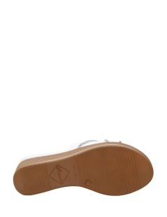 Susimoda Ciabatta Zeppa Plantare Gel Fascia Incrocio Bianco