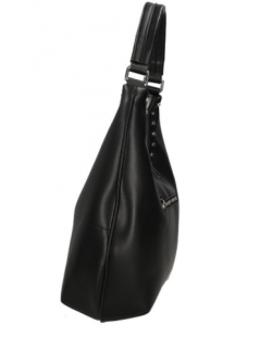 Cult Borsa Spalla Borchie Chiusura Zip Tasca Zip Nero