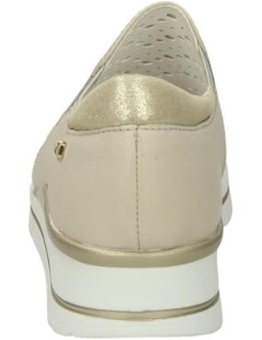 Valleverde Mocassino Slipon Traforato Elastici Zeppa Media Crema
