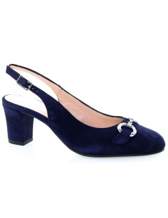 Soffice Sogno Chanel Morsetto Strass Tacco Medio Blu