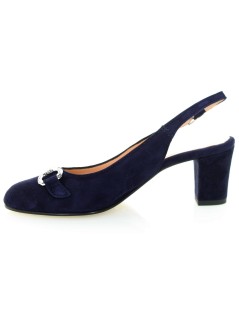 Soffice Sogno Chanel Morsetto Strass Tacco Medio Blu