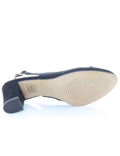 Soffice Sogno Chanel Morsetto Strass Tacco Medio Nero