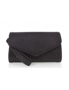 Soffice Sogno Pochette Glitter Patta Calamita Bracciale Catena Nero