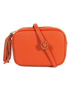 Cinzia Soft Mini Bag Tracolla Ovale Bandoliera Ciondolo Mattone