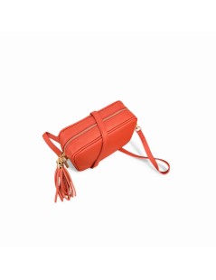 Cinzia Soft Mini Bag Tracolla Ovale Bandoliera Ciondolo Mattone