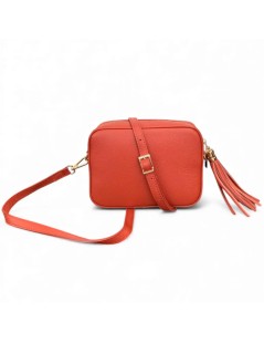 Cinzia Soft Mini Bag Tracolla Ovale Bandoliera Ciondolo Mattone