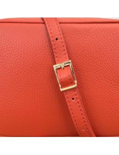 Cinzia Soft Mini Bag Tracolla Ovale Bandoliera Ciondolo Mattone