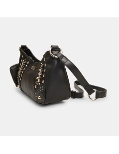 Cult Borsa con Borchie e Catene Nero