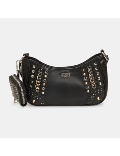 Cult Borsa con Borchie e Catene Nero